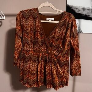 Coldwater Creek Auburn Coloured Long Sleeve Top